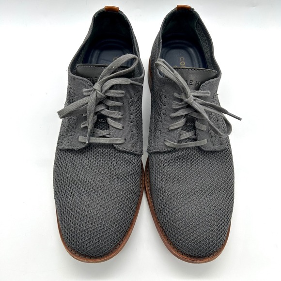 Cole Haan Grand 360 Mens 9M Gray Knit Oxford Dress Shoes Comfort  Lightweight